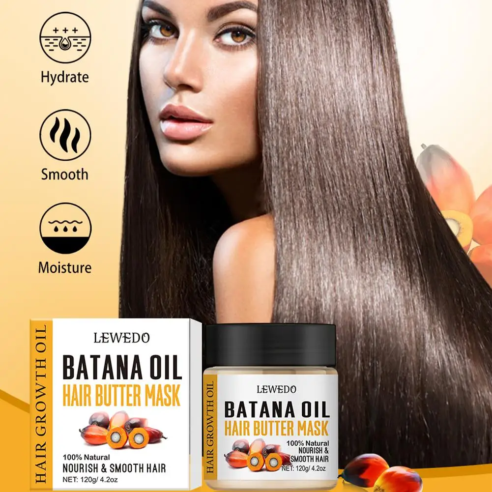 Batana Óleo do couro cabeludo Cuidados Creme, Manteiga Cabelo, Reparação de Tração, Anti-Break Alopecia Máscara Produtos, Hidratar, T1I0, 120ml, Novo