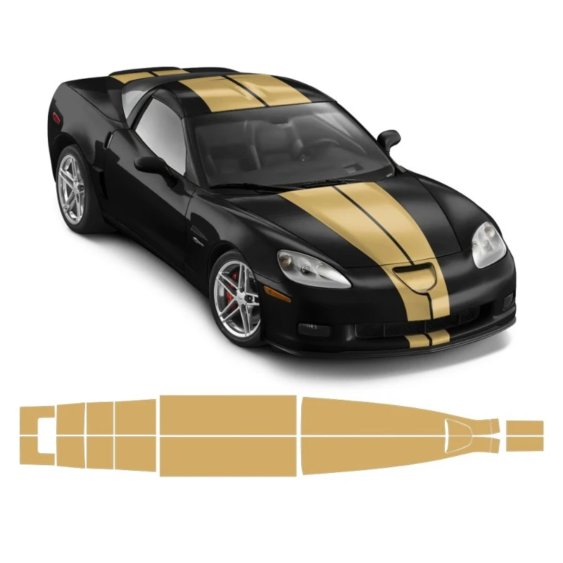 

Car Vinyl Stickers For Chevrolet CORVETTE C8 2005-2014 body exterior modification customized Sport Center Racing decals