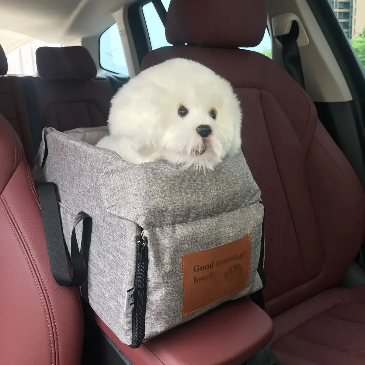 Seggiolino auto per cani da compagnia seggiolino centrale per auto sedile centrale per cani da viaggio trasportino portatile per borsa di sicurezza