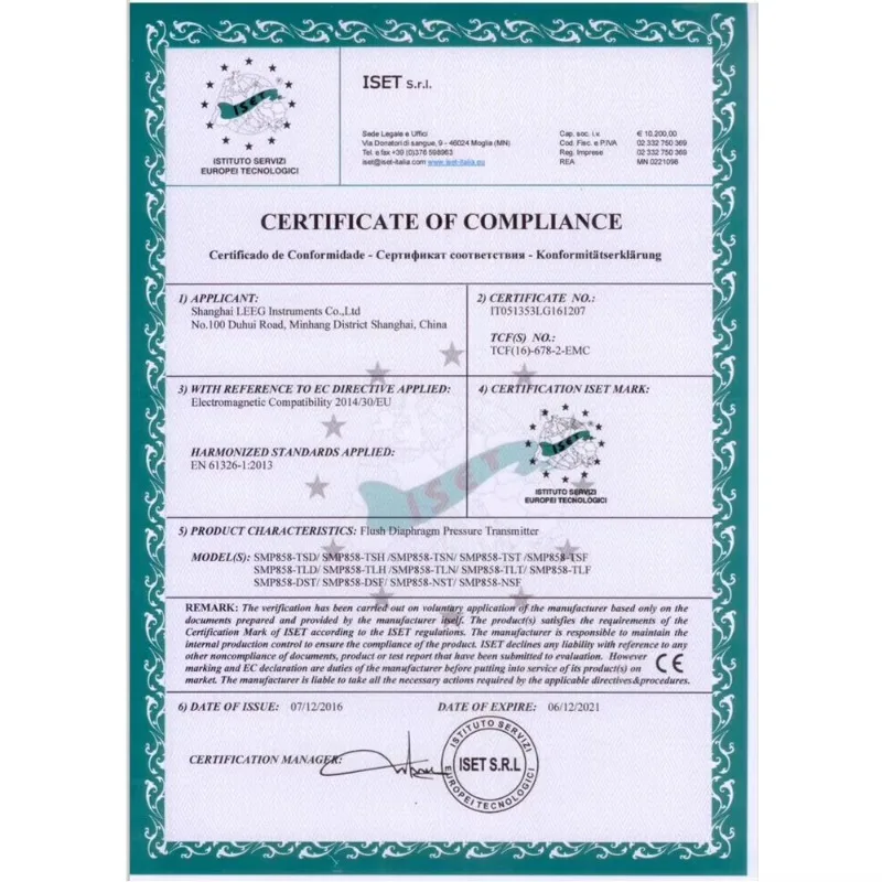 EHEDG 3A Certificated Sanitary Milk Tank Level Sensor With Membrane