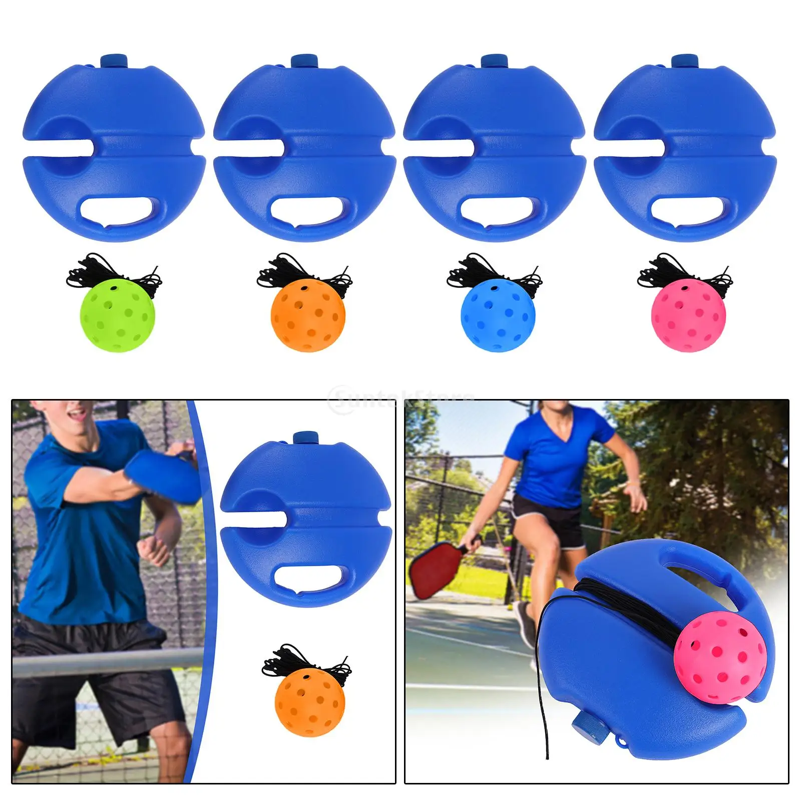 Pickleball Trainer with 40 Holes Pickleball Ball Pickleball Accessories Pickleball Training Aid for Sport Single Player Adult