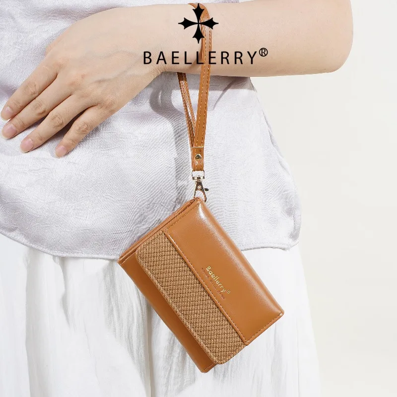 Baellerry Long Wallet Handbag for Women Card Clips Zipper Female Coin Purse Photo Holder Large Capacity Fashion Wallet for Girls