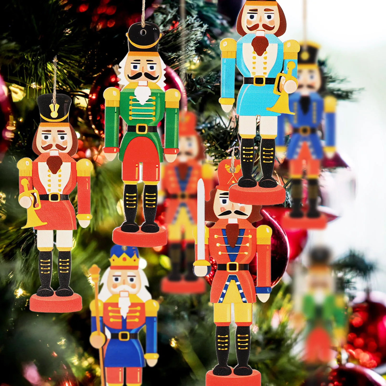 

36 Pcs Xmas Decor Nutcracker Ornaments For Christmas Tree Holiday Nutcrackers Decorations Soldier Decorative