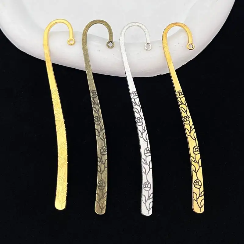 2Pcs Retro Bookmark Hairpin Alloy Metal Antique Charm Pendant For Jewelry Making DIY Handmade Jewelry Accessories