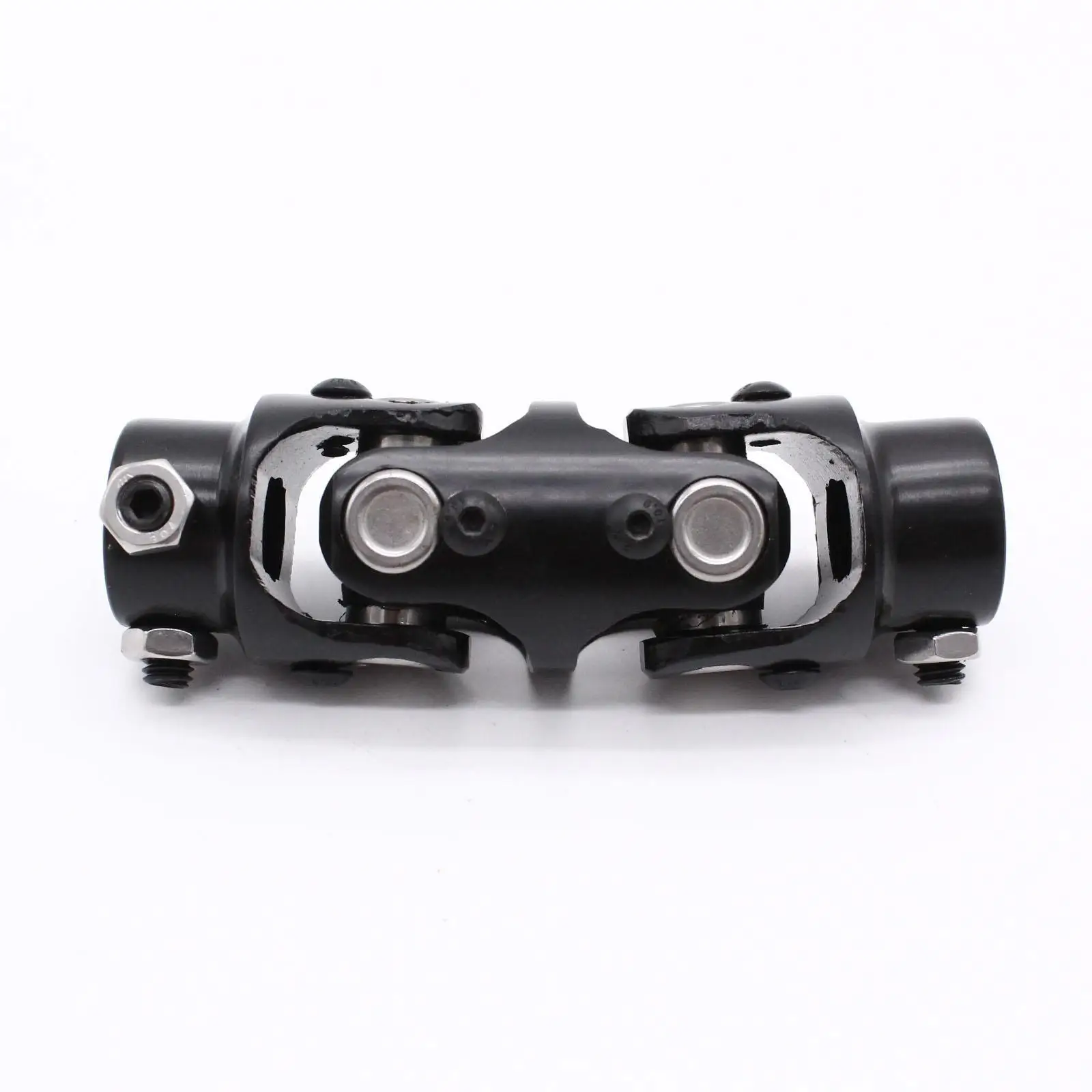 3/4" x 3/4" Double Steering U Joint Sturdy Spare Parts Professional Direct Replaces Repair Parts Universal Steering Shaft Black