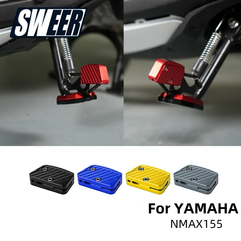 Kickstand ekstensi dudukan samping, braket samping dimodifikasi untuk YAMAHA XMAX 300 NMAX155 NVX/AEROX Aksesori Sepeda Motor