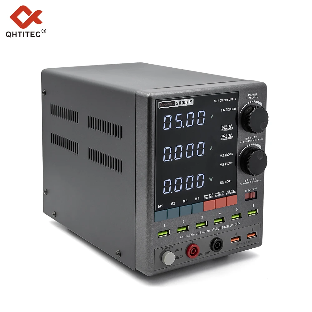 JCD 3005PM Adjustable DC Power Supply 30V 5A 4 Digit Digital Lab Bench Power Stabilized Power Supply Voltage Regulator Switch