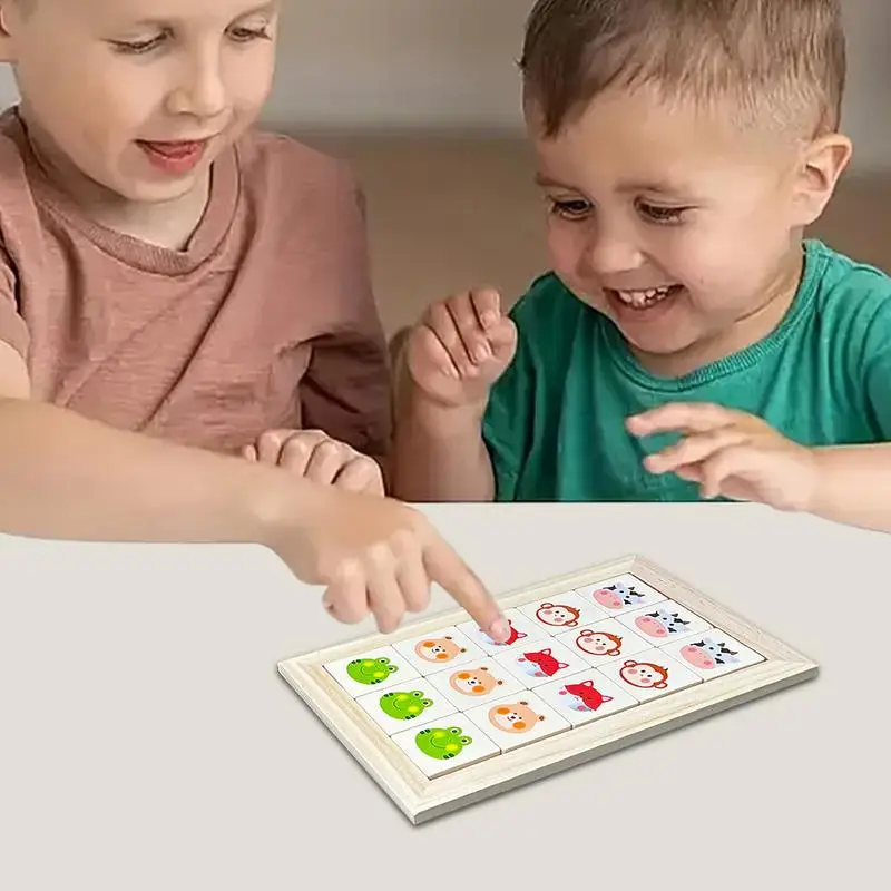 Giochi di puzzle per diapositive per bambini Giochi di puzzle in legno Giocattoli coordinati per diapositive Blocchi Gioco di logica prescolare Rompicapo Giocattoli di apprendimento per