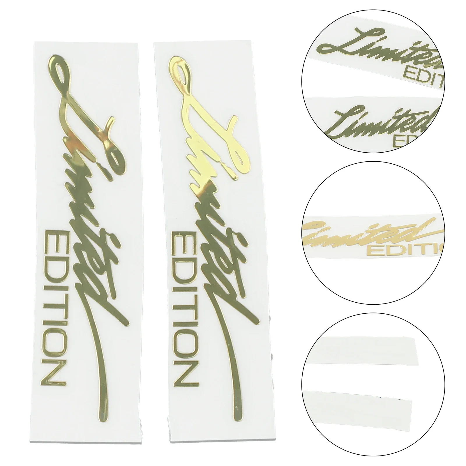 

2X 3D Gold Limited Edition Logo Emblem Badge Metal Sticker Decal Car Accessories Universal All Models 1.8Cm X 7.5Cm