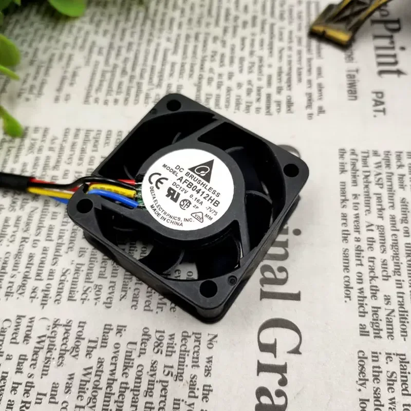 Original Delta AFB0412HB 40mm 12V 0.16A 4015 RPM Speed Measurement Double Ball Bearing Cooling Fan for Delta