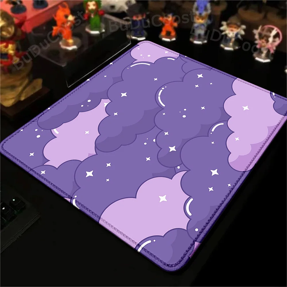 Kawaii Red Cloud Small Size Mouse Pad Desk Mat Non-Slip Rubber Mice Pad 20x25cm Lock Edge Keyboard Office Desktop Decoration Rug