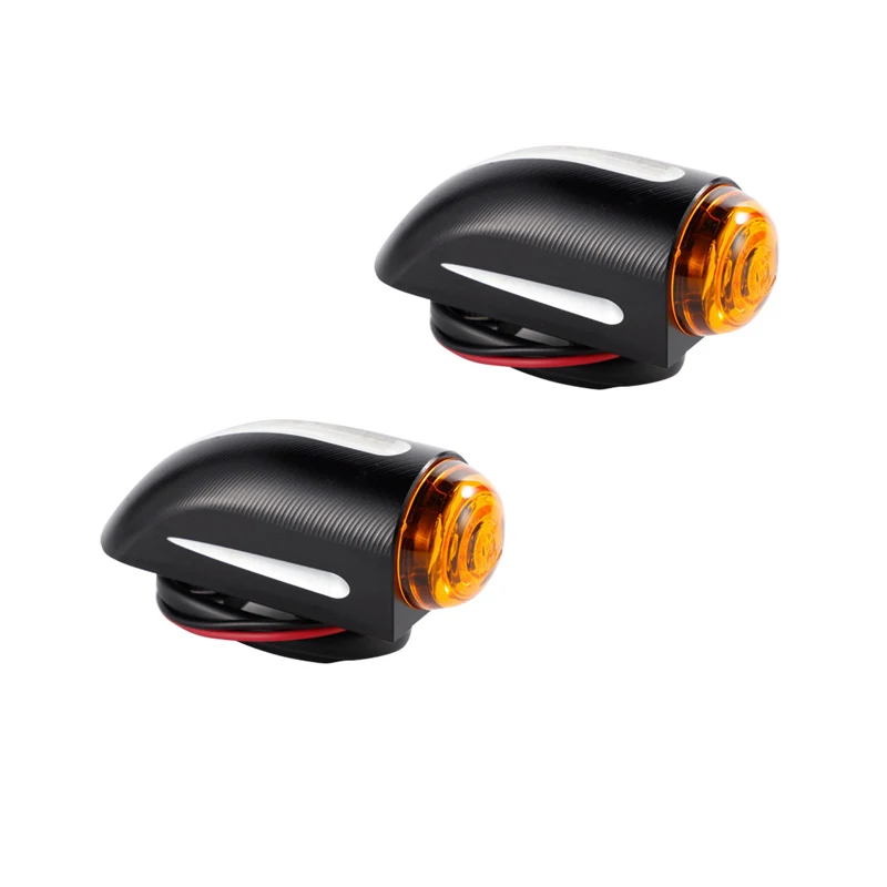 10MM Amber Universal Motorcycle Retro LED Turn Signal Blinker Light Indicator For Harley Suzuki Kawasaki Yamaha BMW Scooter