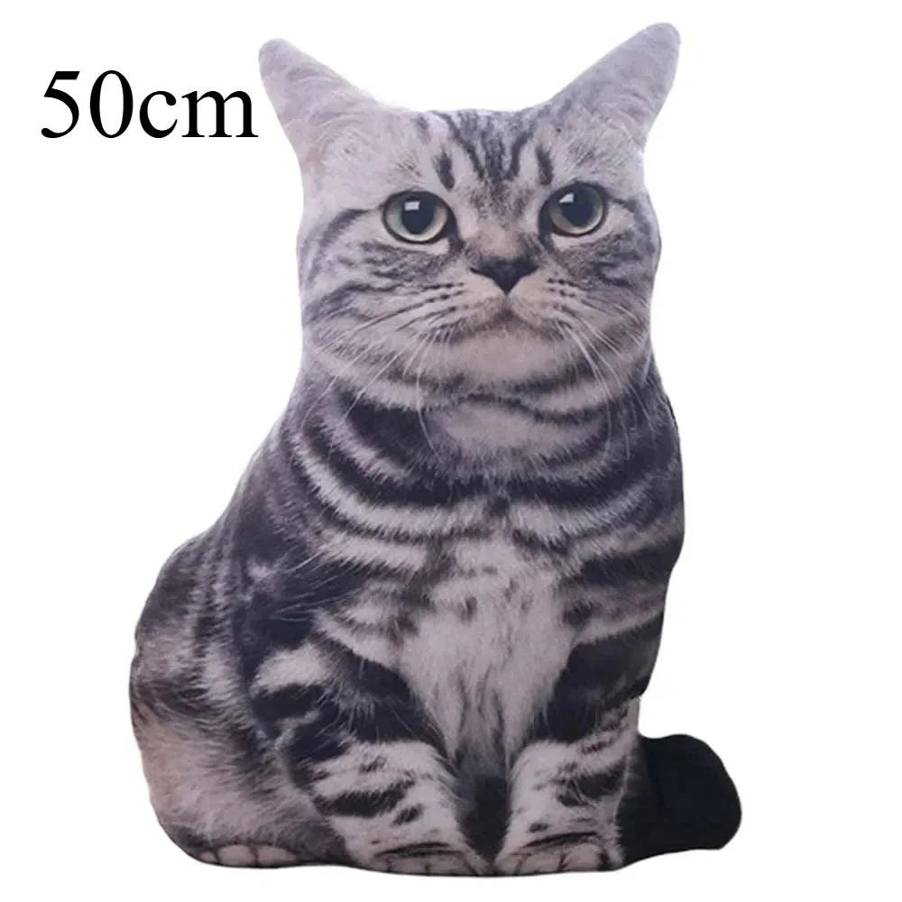 Peluche Realistico 3D Gatto Bambola Morbido Cartone Animato Simulazione Gatto Peluche Cuscino Farcito Kawaii Animali di Peluche Cuscino Giocattolo per Bambini Ragazze