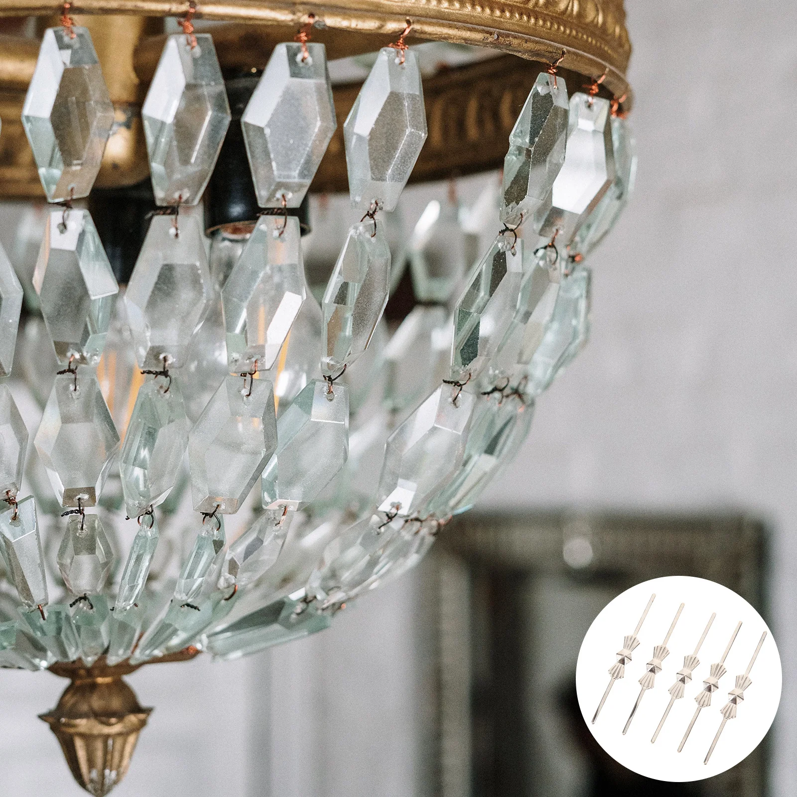 

140pcs Chandelier Connector Clips Metal Bow Tie Connectors For Lamp Lighting Fixture Replacement Crystal Decor Home Dcor