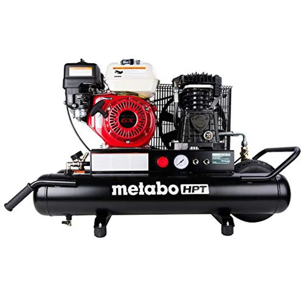 Gas Powered 8-Gallon Wheeled Air Compressor with Honda GX Engine Premium Material Centralized Controls Pneumatic Throttle