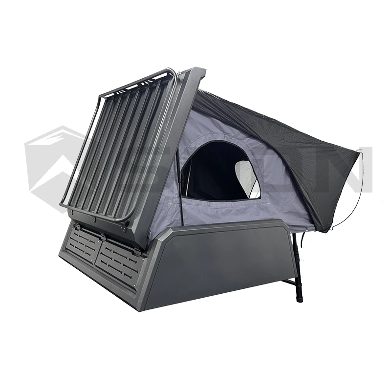 Offroad Waterproof Camping Aluminum Alloy Pickup Hardtop Rooftop Tent Hard Shell Camper Truck Rear Canopy Roof Top Tent