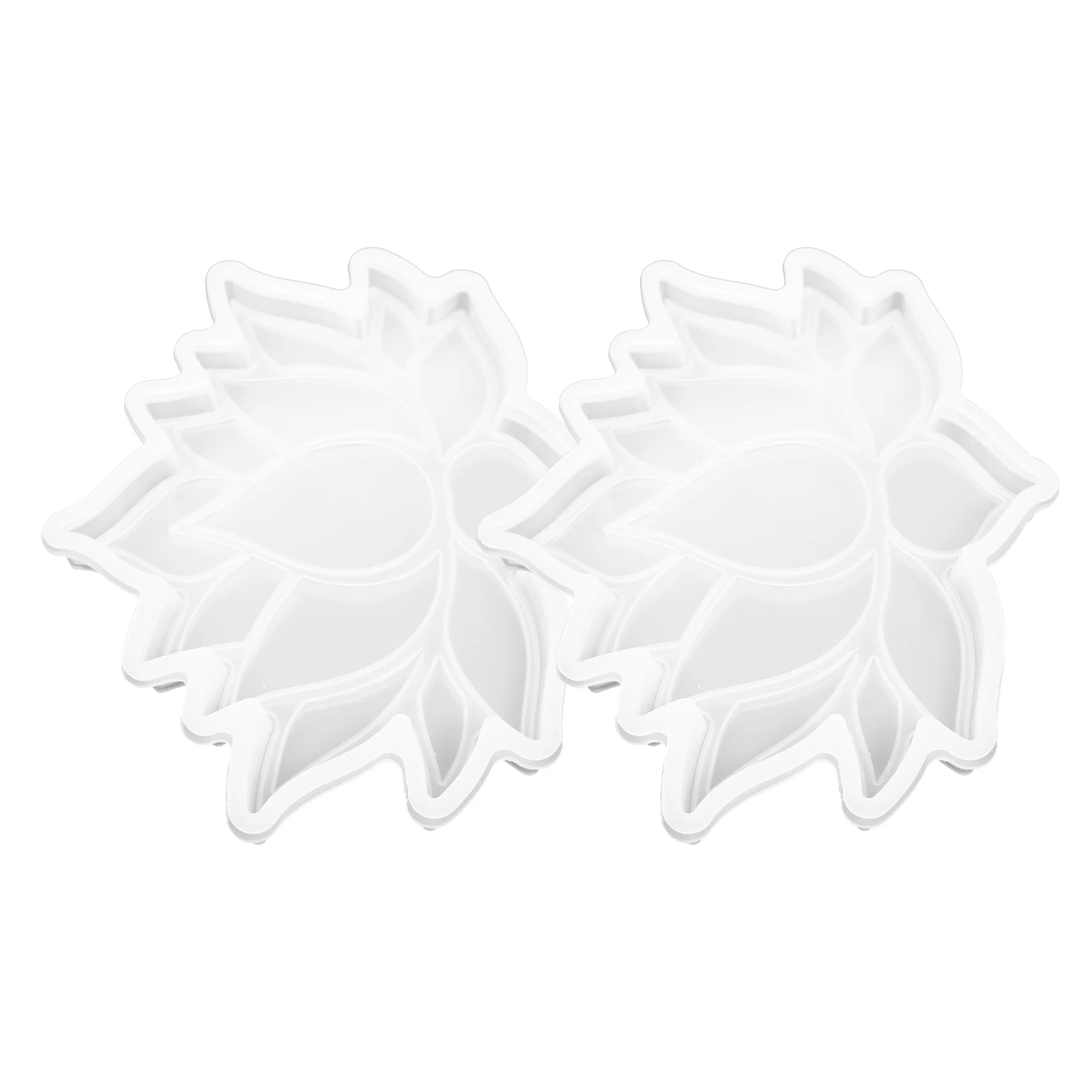 

2pcs Silicone Lotus Shaped Molds Cup Pad Making Tray Epoxy Casting Diy Tool Durable High Flexibility Craft Making Coaster