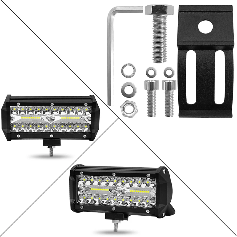 60/120/180/240/300W Roof  LED Moto Ribbon Auxiliary Lamps Working Lamps 12V Headlights Box Lamps DRL Lamps