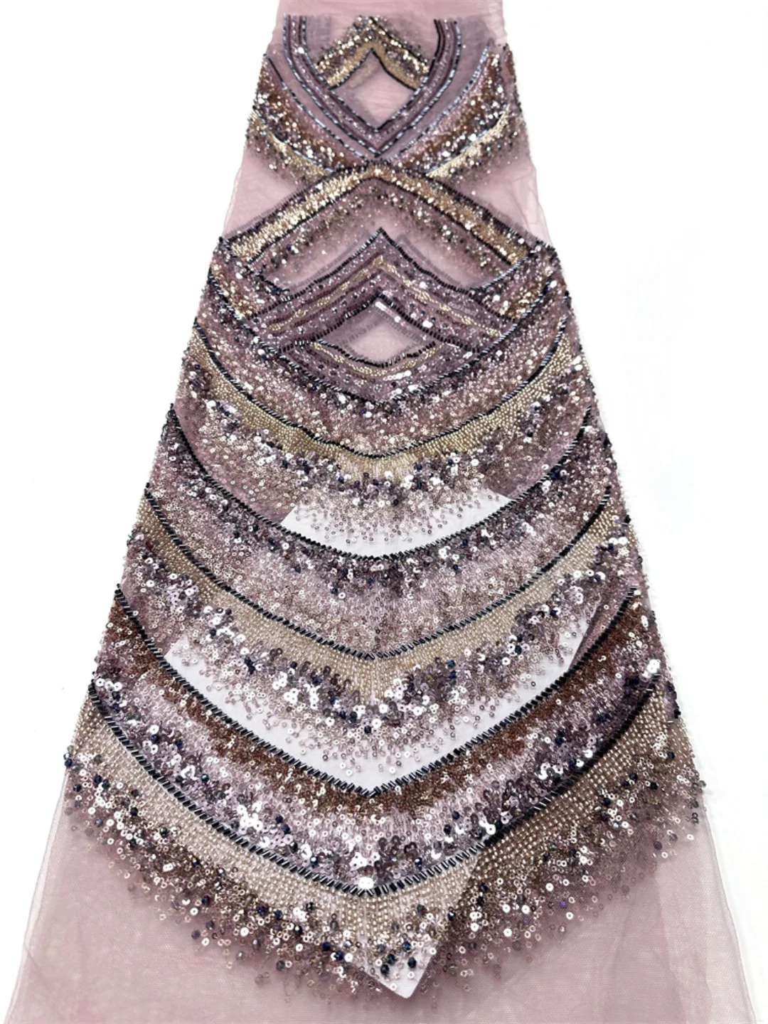 

Luxury Embroidery Lace African Heavy Beaded 2026 High Quality Nigerian Sequins Lace French Tulle Lace Fabric For Party Dresses