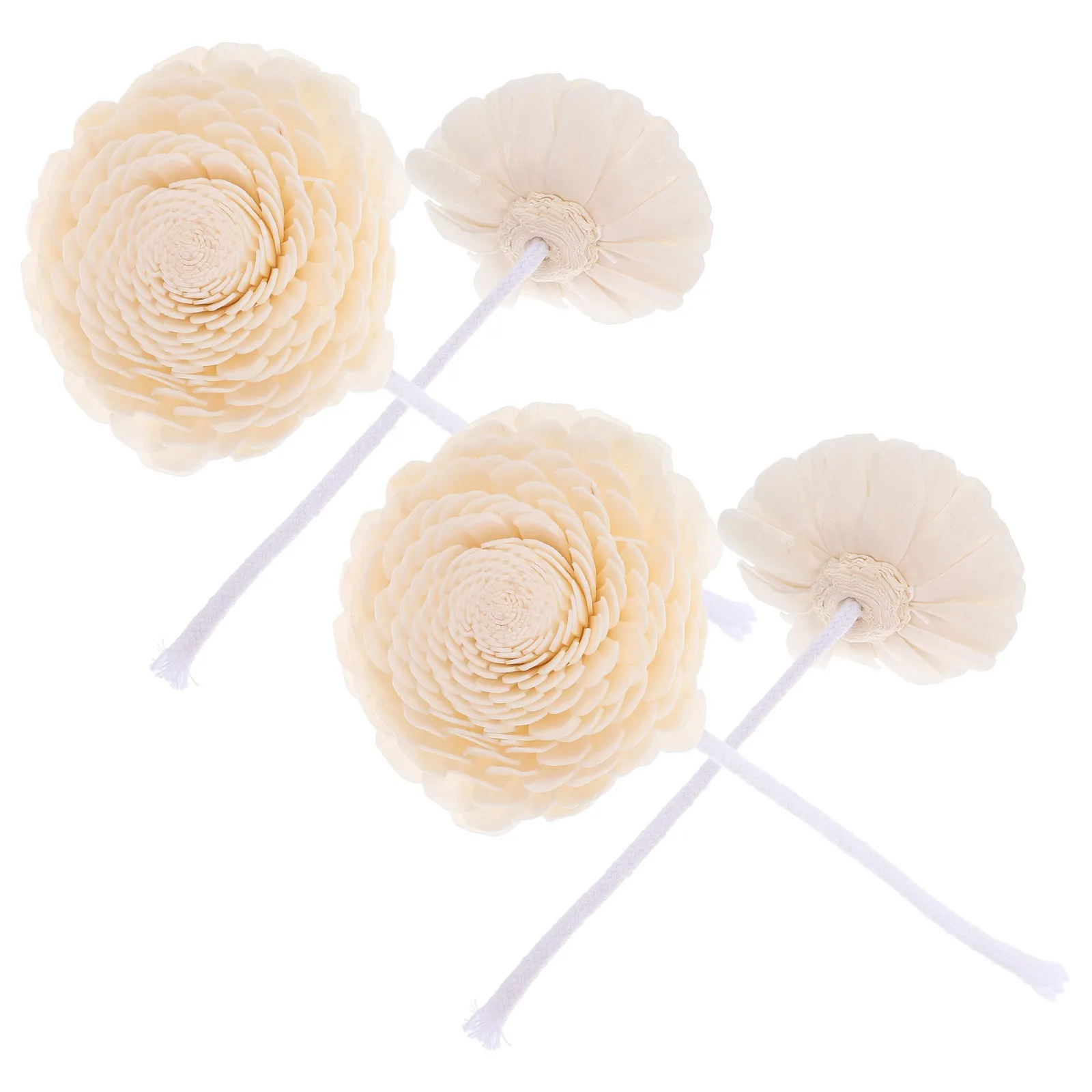 4 Stück Mini-Blumendiffusor für ätherische Öle, getrocknete aromatische Blumen, Heimdekoration, Lufterfrischer für Büro, Schreibtisch, Badezimmer, Schlafzimmer