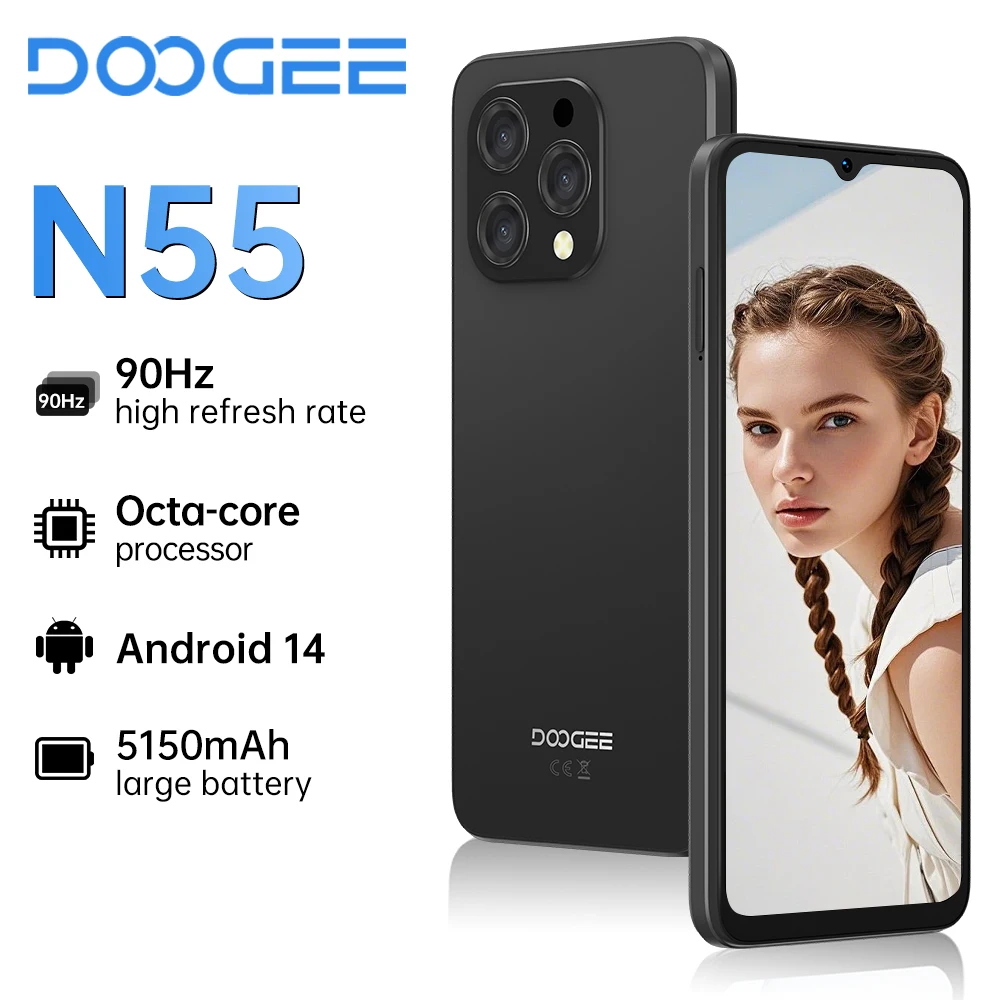 Global version DOOGEE N55 Smartphone 6.56 