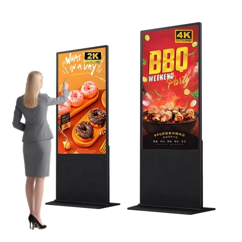 

[Hot Sale] Floor Standing Digital Signage Kiosk Touch Screen Totem With CMS Software Indoor Interactive Advertising Display