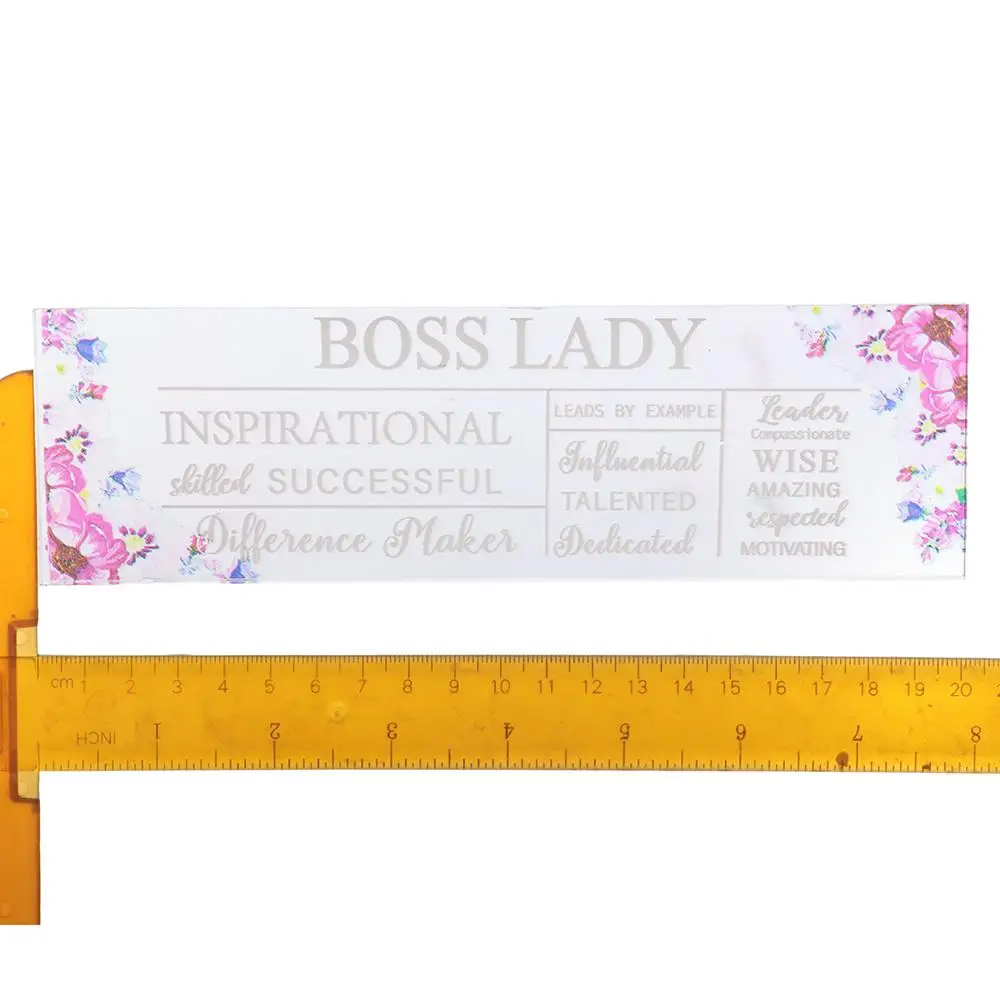 Romantic Thank You for Boss Commemorative Gift 20 X 6 X 1 Cm Acrylic Appreciation Gift for Female Leader