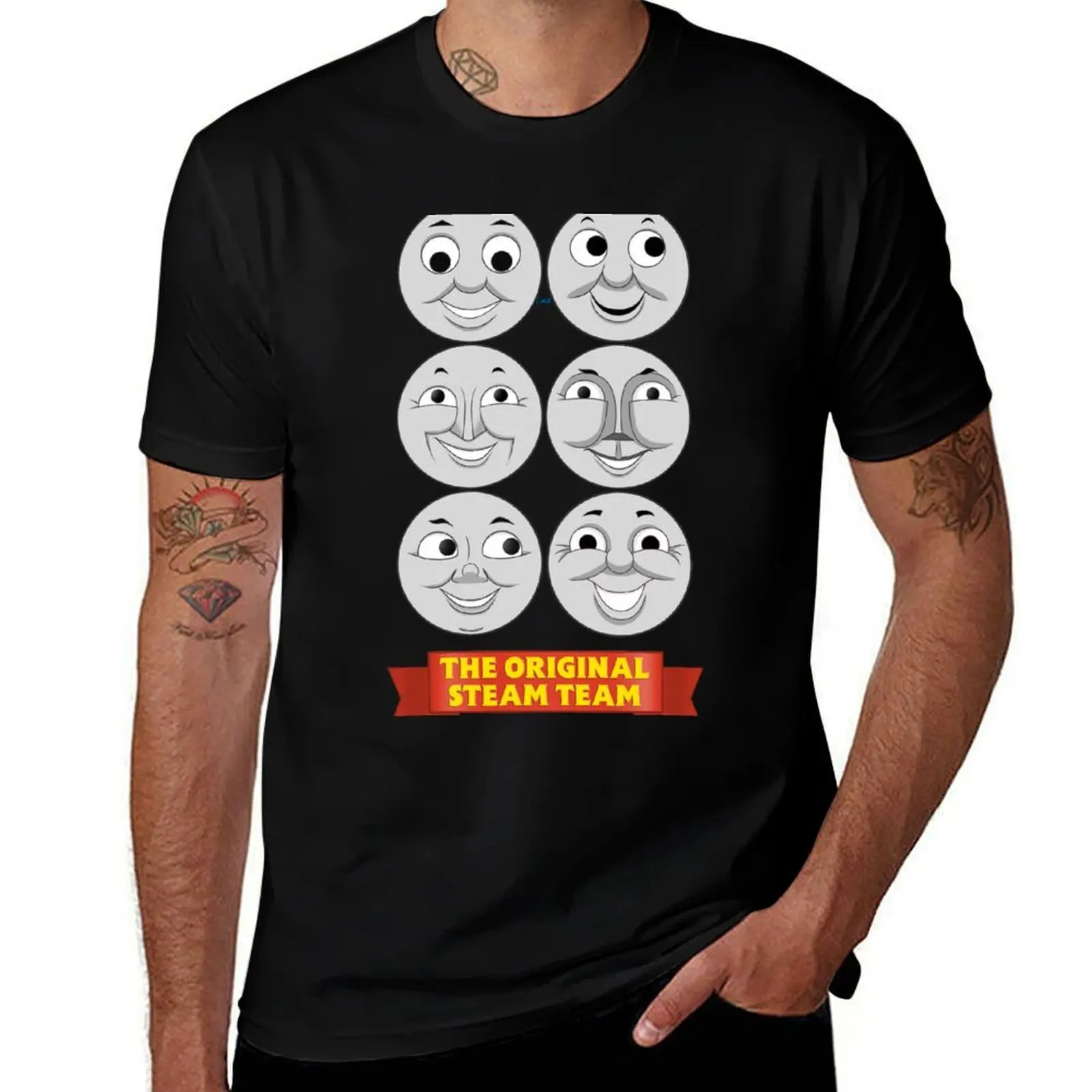 Steam Team Tile T-Shirt cotton t-shirt plain for man package T-Shirt