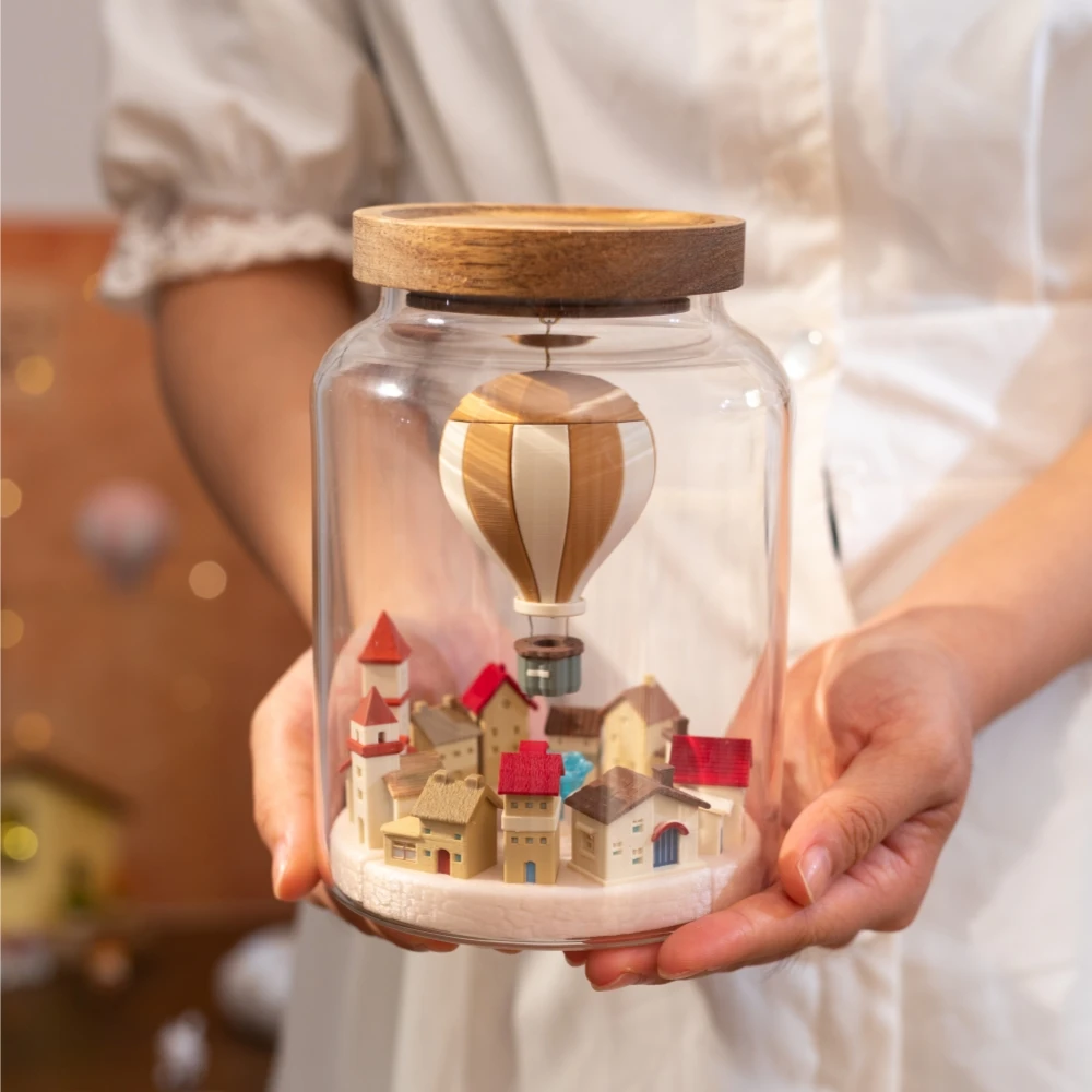 Micro Landscape Glass Bottles Creativity Small House Grove Cloud Ornament Home Decor Christmas Birthday Gift for Girl