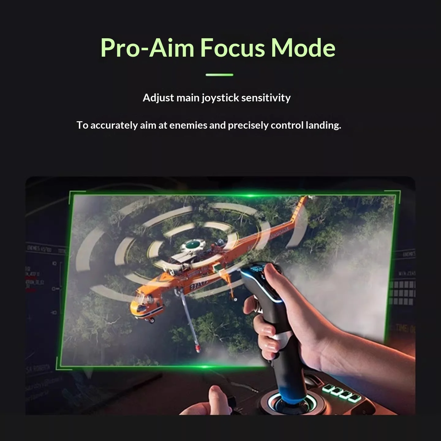Turtle Beach V1F-Stick Simulated Flying Rocker Six Directions Hall High Precision Axis Civil Aviation Game Rocker For Gifts