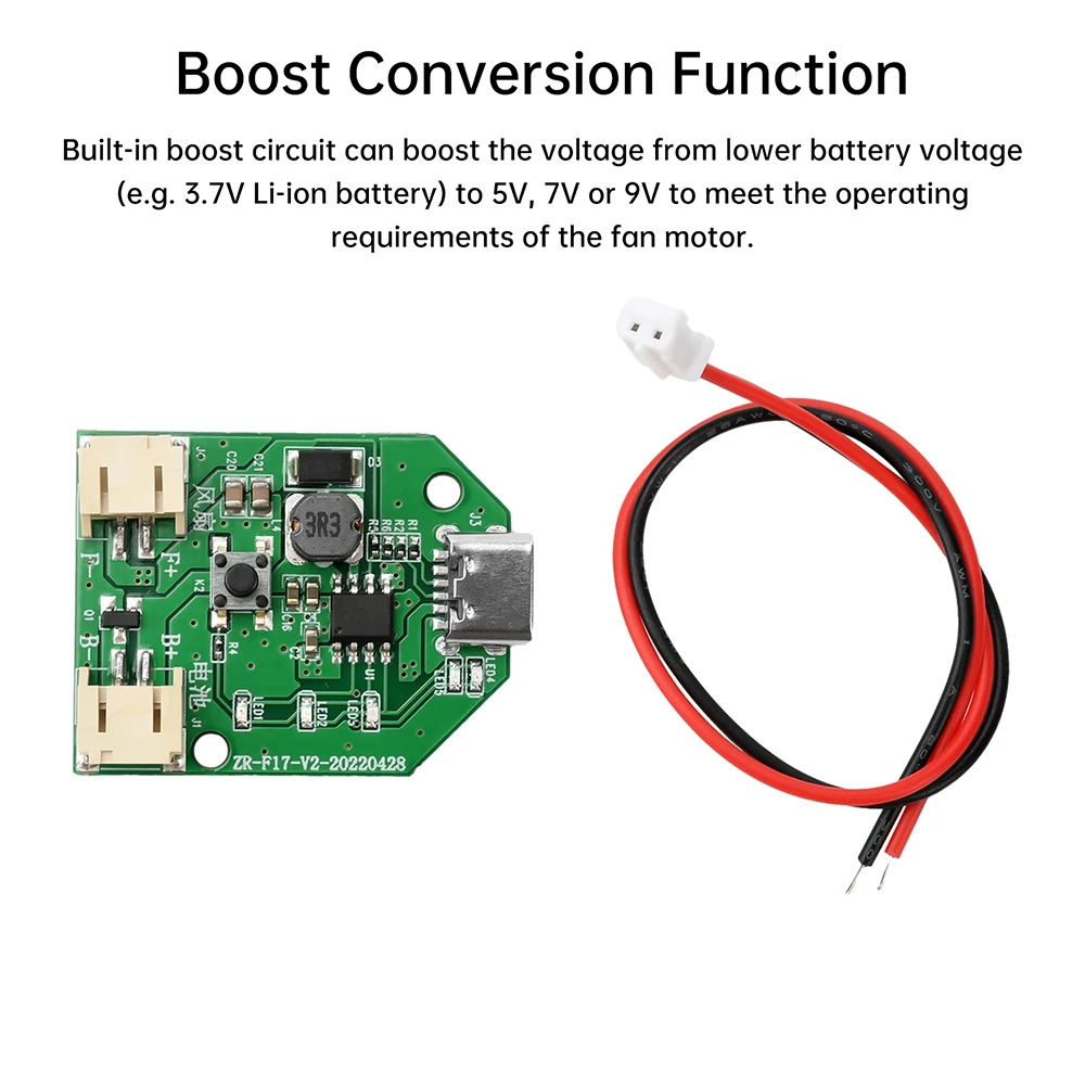 1/3/5PCS 3 Speed Universal Small Fan Control Board Micro Rechargeable Circuit Board Charging Module USB Type-C