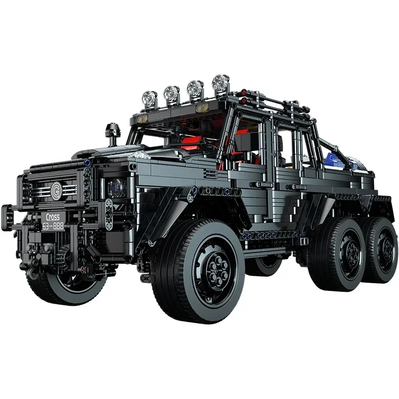 ToylinX Off-Road SUV Black Kits 1/8 Scale Pickup Truck Car Challenge Building Blocks Gift for Technical Enthusiasts Adults