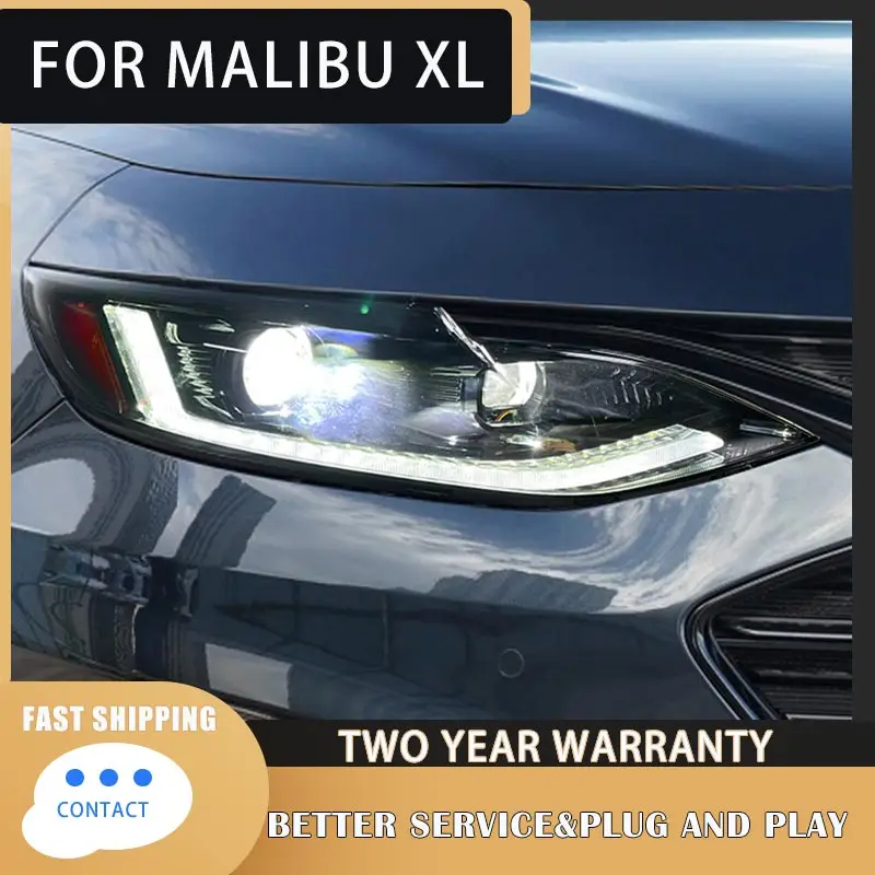 

1 Pair LED Headlight Assembly for Malibu XL 2016-2019 Headlights with LED DRL Dynamic Turning Projector Lens Front Head Lamps