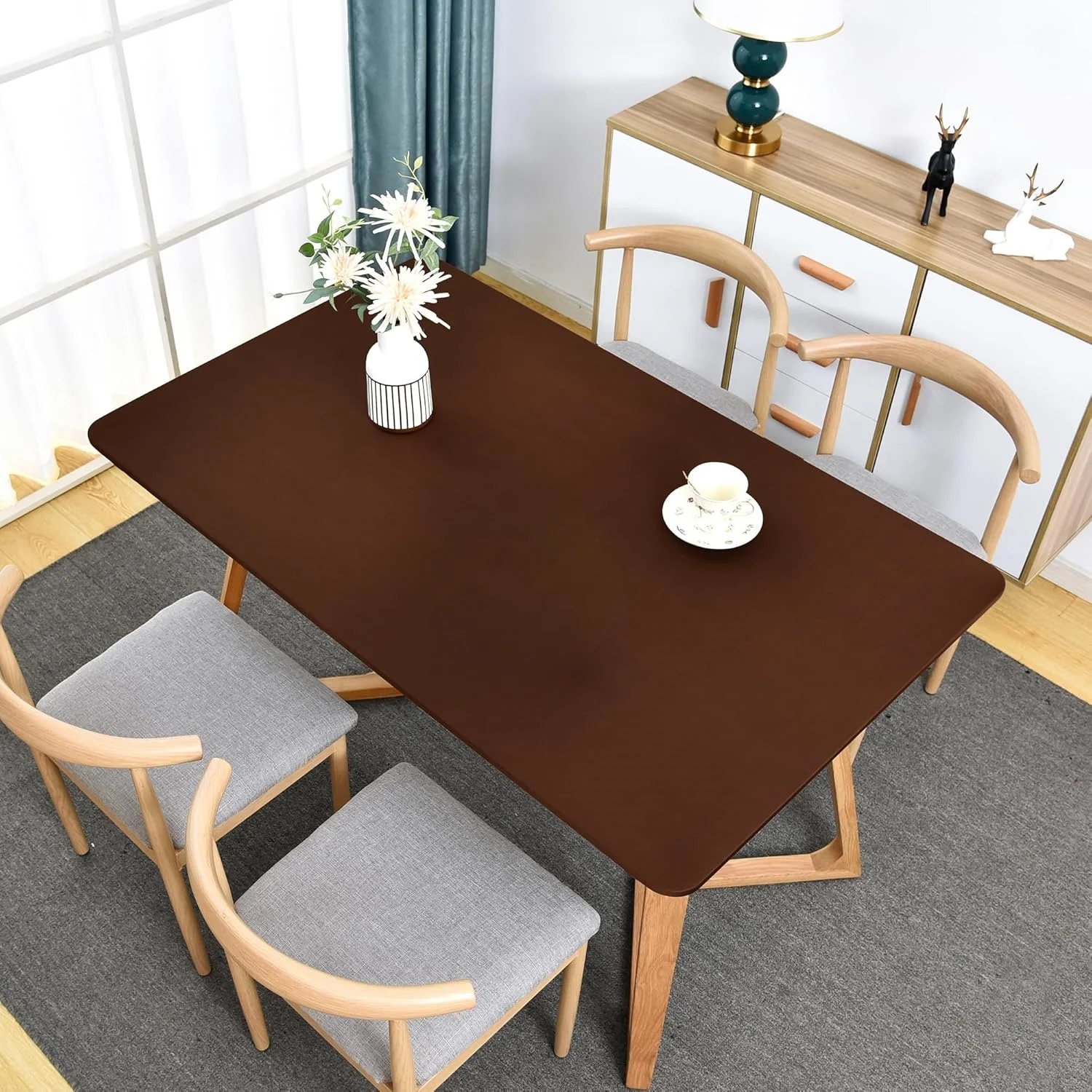 1pc 70x120cm Solid Color  Proof All Inclusive Tablecloth Wash Free and Scald Resistant Tablecloth TeaTable ClothTable Cover