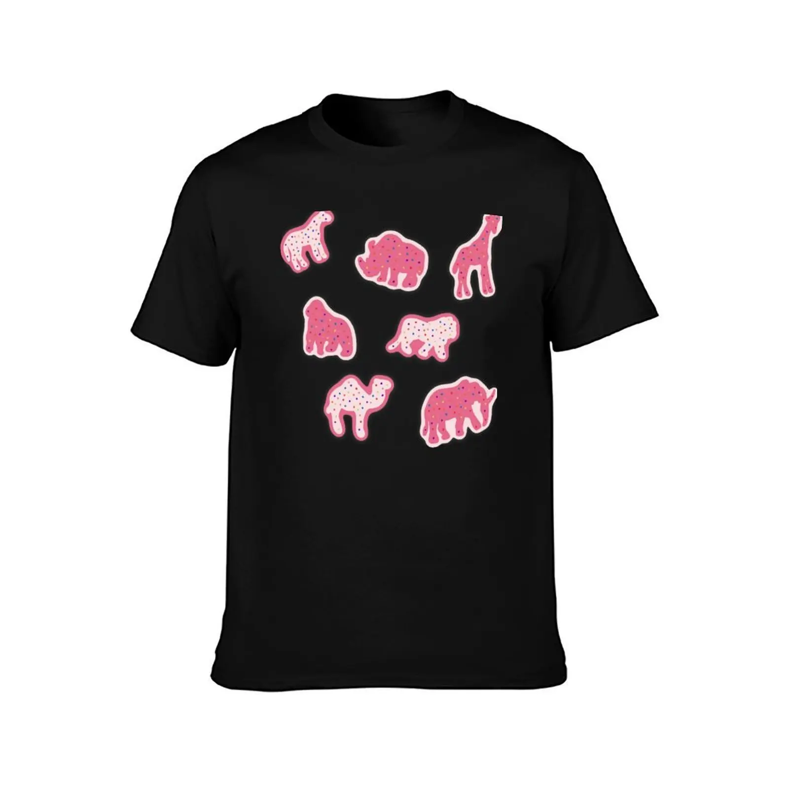 Frosted Animal Crackers T-Shirt, Summer Casual Cotton Tee, Oversized Streetwear Tops, Vintage Graphic Print, Unisex Men Women