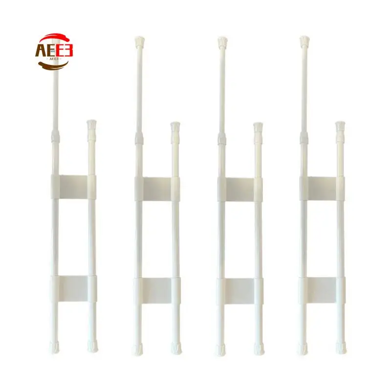 AEE3-4PCS Rv Refrigerator Bars Adjustable Rv Fridge Tension Bars Rv Fridge Bars For Holding Food Drinks Rv Fridge Accessories