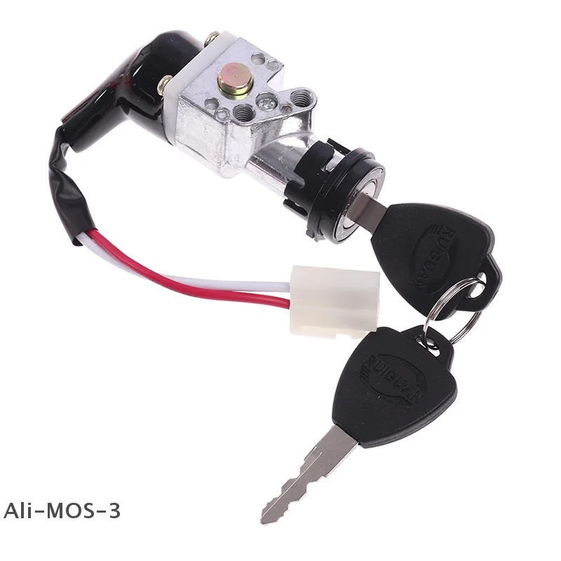 【S】High Performance Universal Battery Chager Mini Lock with 2 keys For Motorcycle Electric Bike Scooter E-bike Electric Lock