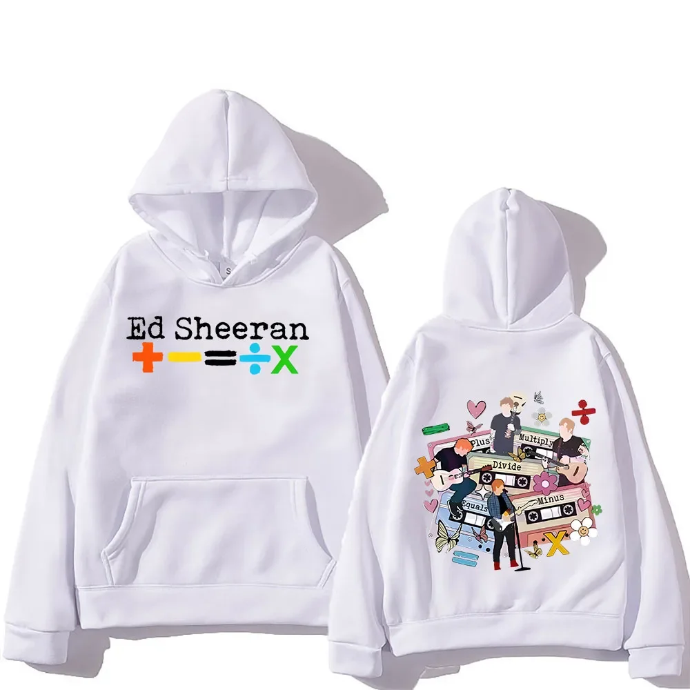 Ed Sheeran Tour 2024 Hooded Double-sided Printing Retro Hip Hop Sweatshirt With Hooded Fleece Punk Clothing Sudaderas Soft Hoody