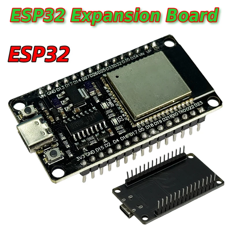 ESP 32 Development Board TYPE-C USB-C CH340C CP2102 WiFi + Bluetooth Ultra-Low Power Dual Core ESP32-DevKitC-32 Expansion Board