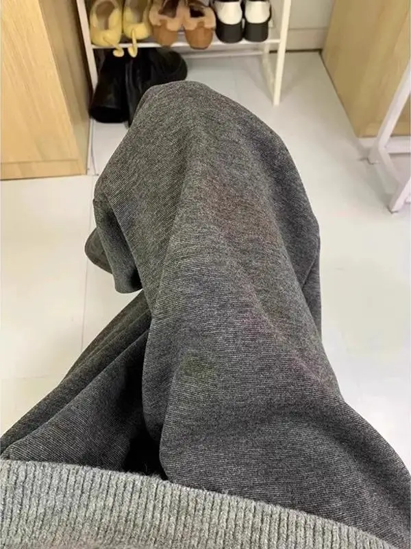 

Cleanfit k ey Wide Leg Sweatpants Men's Heavyweight Lazy Loose Fit Fce Lined Rice Noodle Pants Straight Leg Casual Tr...