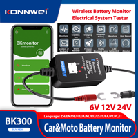 New KONNWEI BK300 Car Battery Monitor Tools Wireless Bluetooth5.0 Battery Health Monitoring Battery Tester Tools for Android IOS