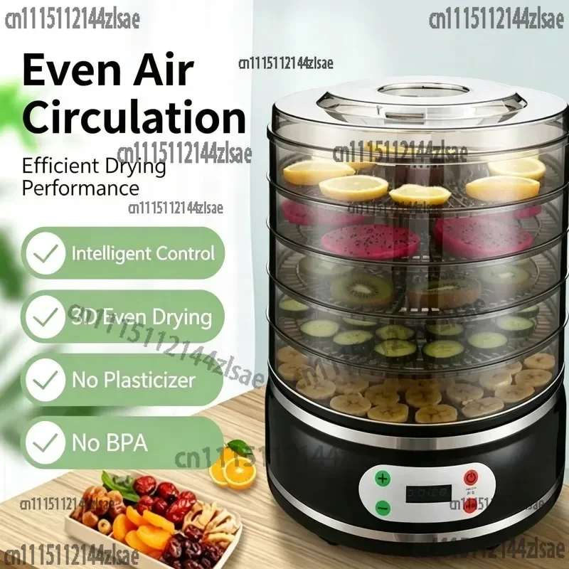 Compact Household Food Dehydrator Multifunctional Drying Machine For Fruit Herb Meat Jerky And Homemade Pet Snack Processing
