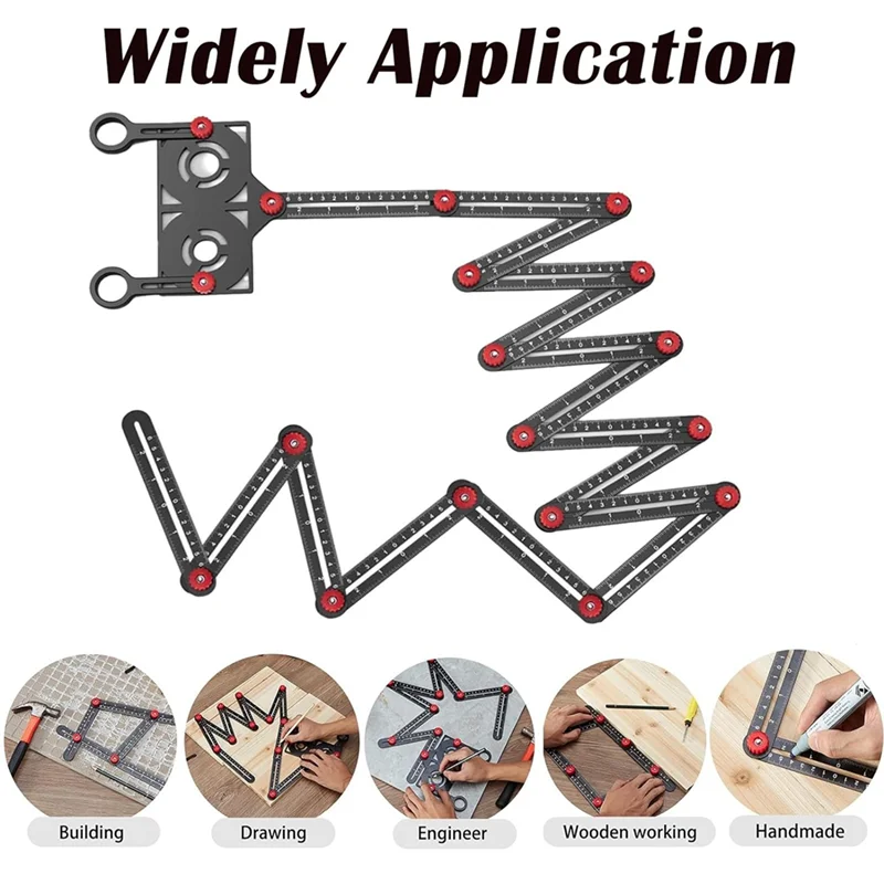 -A25M 16 Fold Multi Angle Measuring Ruler With Opening Locator  Tile Opening Locator