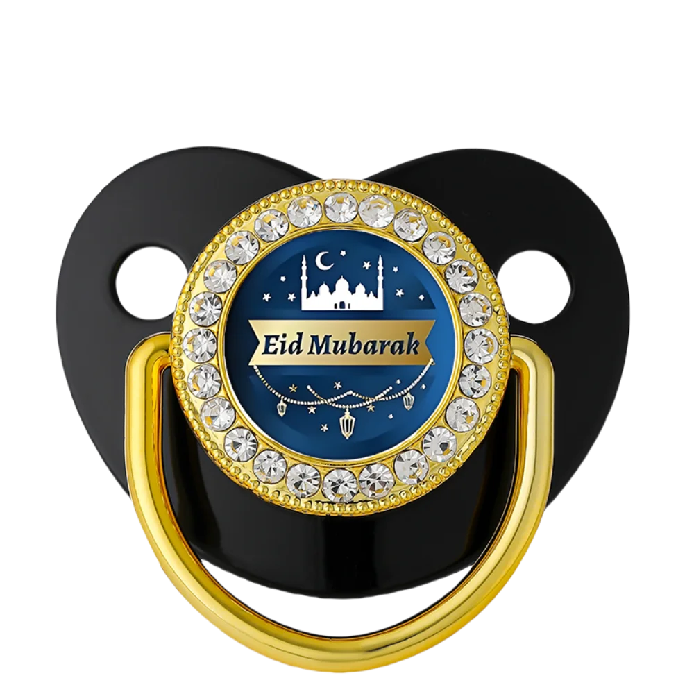 Arabic Pattern Muslim Baby Pacifier with Dust Cover Newborn Soother Silicone Teething Chew Toy Gift