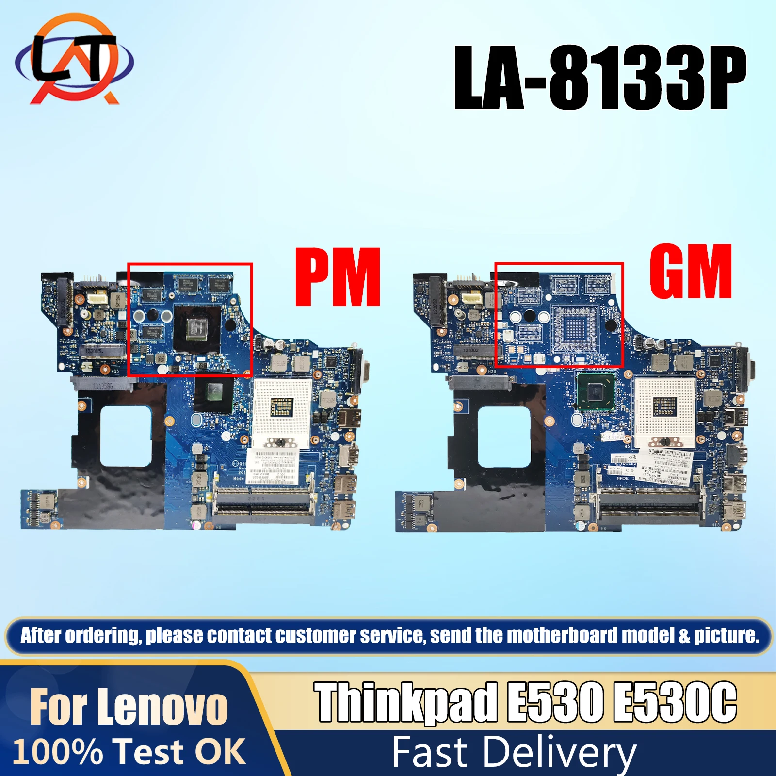 

QILE2 LA-8133P For Lenovo Thinkpad E530 E530C Laptop Motherboard HM77 FRU 04W4014 04W4015 tested good