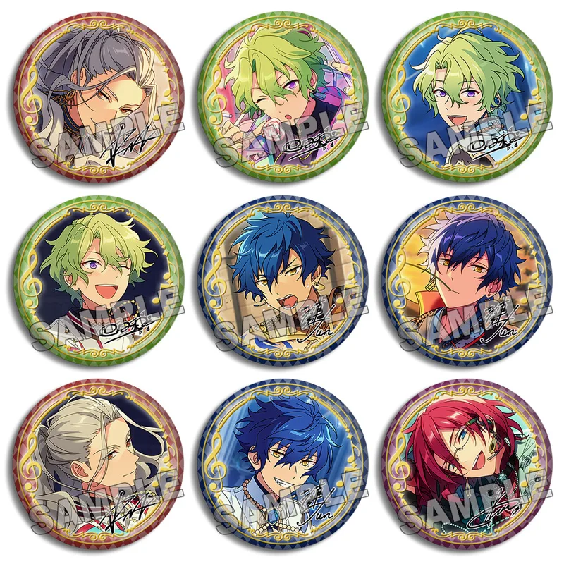 Ensemble Stars Eden Tomoe Hiyori Sazanami Jun Ran Nagisa badges Brooch