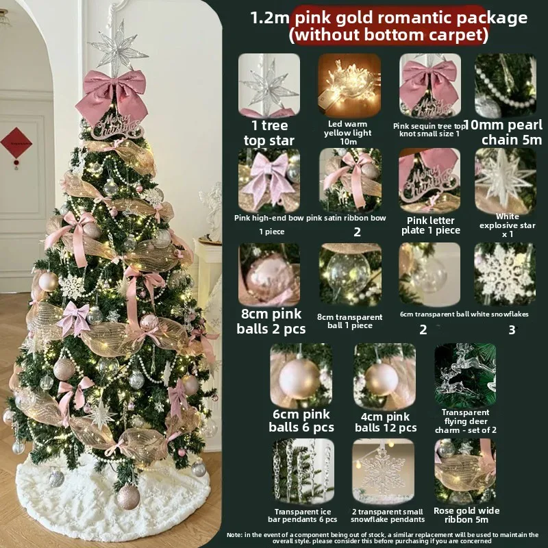 Christmas Tree Living Room Ornament 2026 New DIY Christmas Ornament Ins Style Home Premium Pink Package