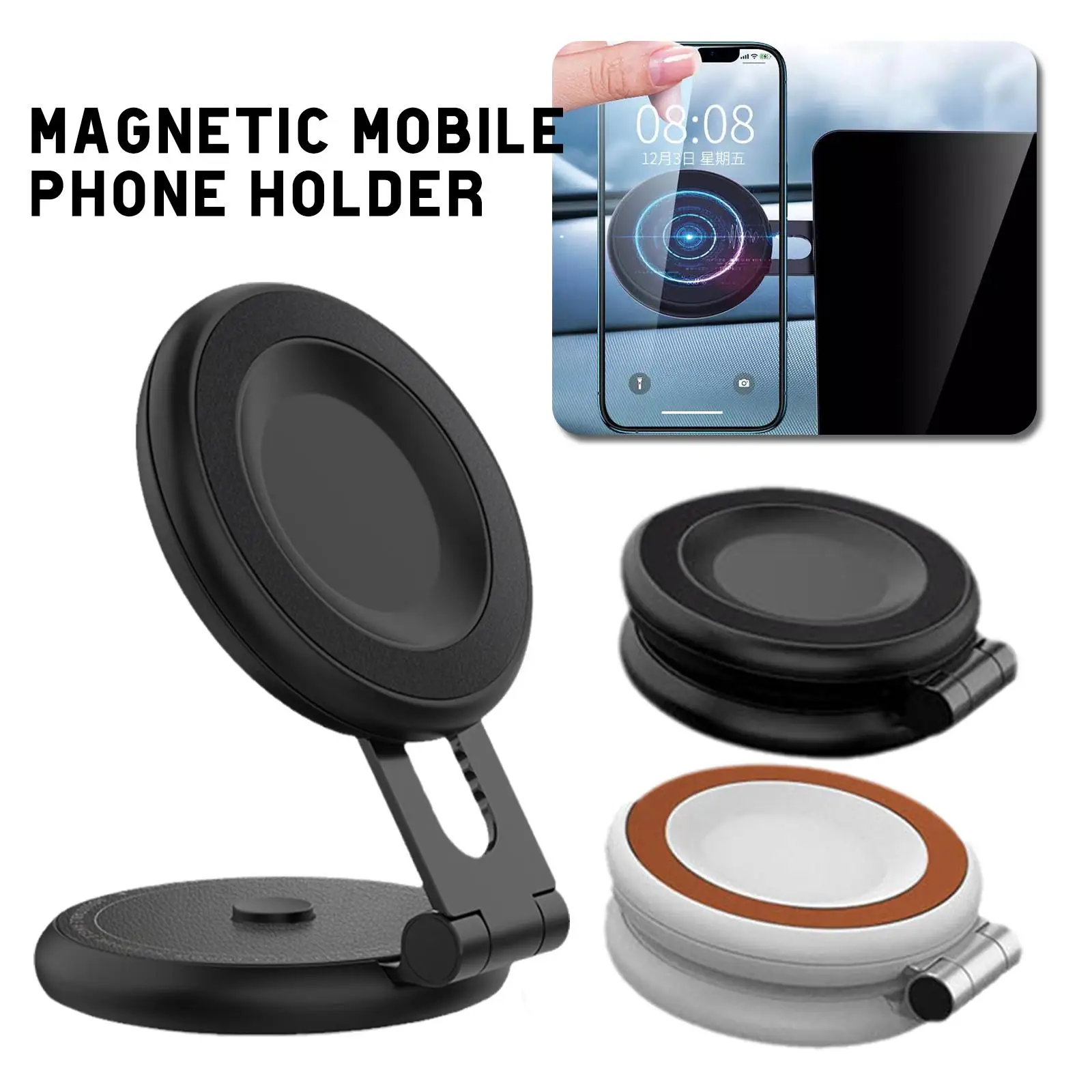 Magnetic Car Phone Holder Mobile Cell Phone Stand Smartphone Pillar for  Model 3 Y Magnet Mount