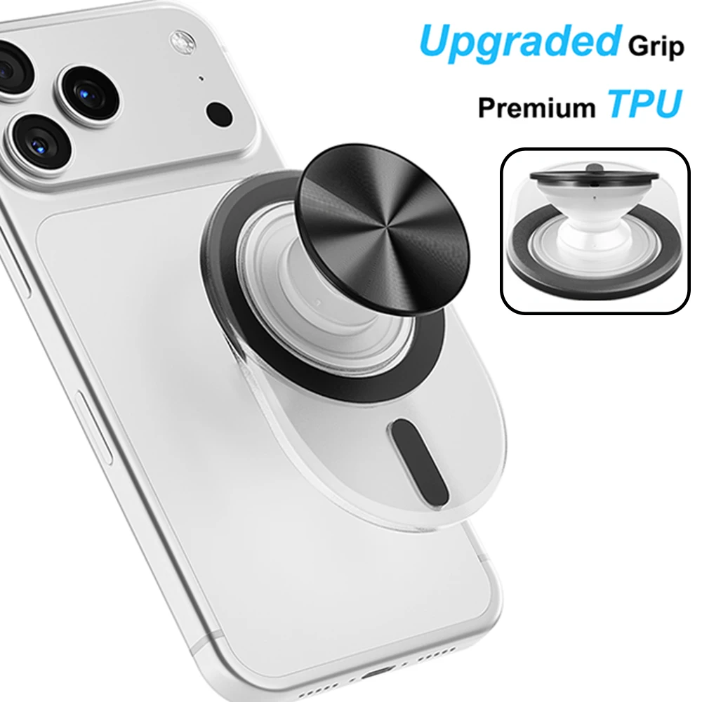 

2026 Upgrade Magnetic Phone Sockets Holder, Comfortable To Hold TPU Grip Cell Phone Griptok Stand for iPhone Samsung Galaxy