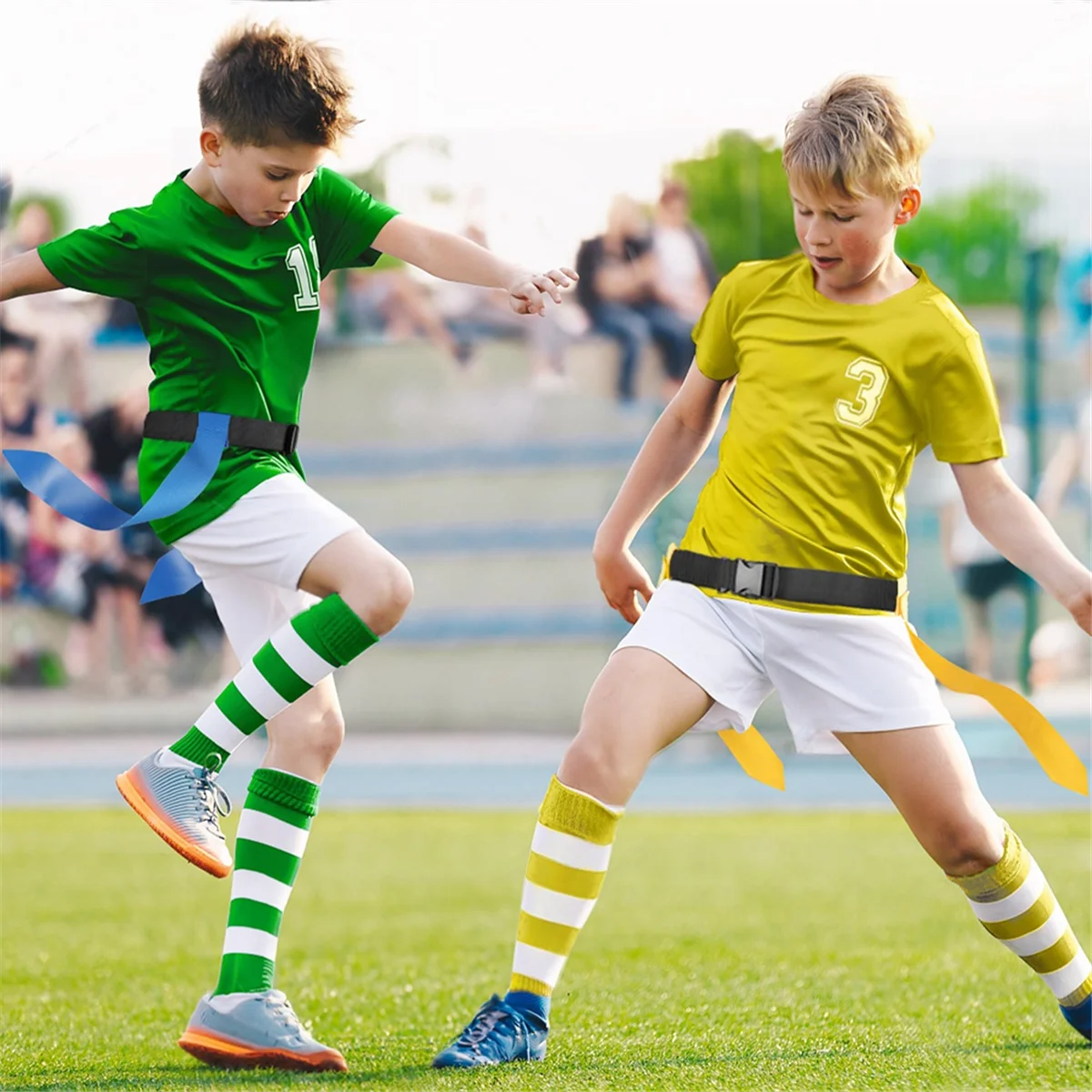 Flag Football Belts, 14 Player Adjustable Flag Football Set for Sports Training Competition